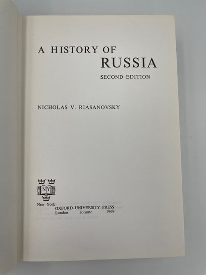 A History of Russia by Nicholas V. Riasanovsky
