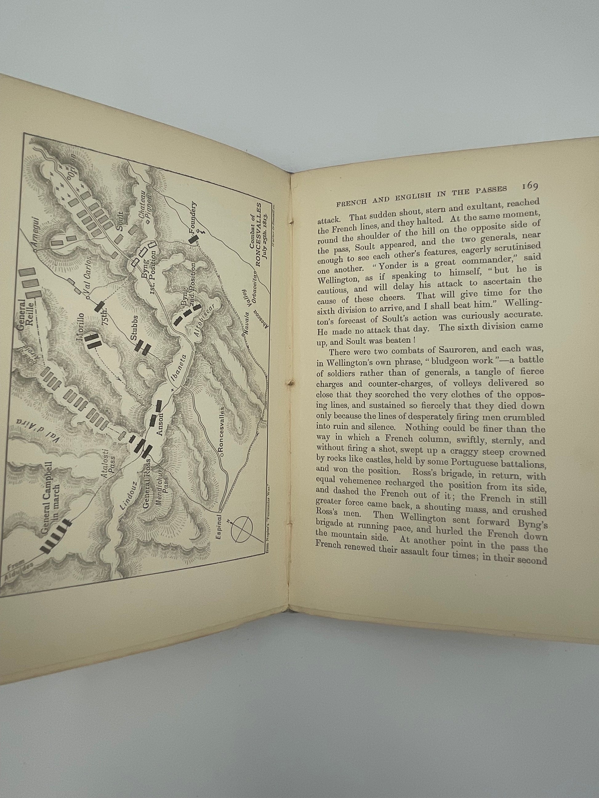 Random page 169 with illustrative map of ‘Deeds That Won The Empire’ by W.H.Fitchett