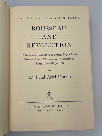 Title page from Rousseau and Revolution by Will and Ariel Durant