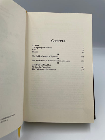 Plato Epictetus Marcus Aurelius (Harvard Classics)