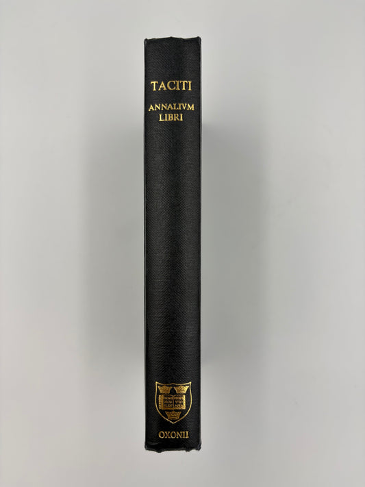 Book spine of  ‘Cornelii Taciti — Annalium Ab Excessu Divi Augusti Libri’ (Oxford Classical Text).