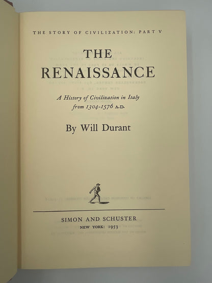 Title page of ‘The Renaissance’ by Will Durant 