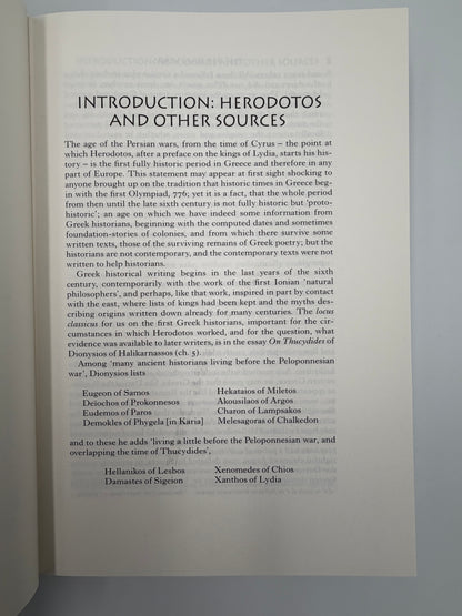 Introduction page from The Folio History of Ancient Greece: The Persian Wars.