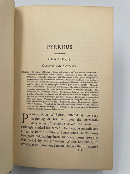 Chapter 1 page from ‘Makers of History: Pyrrhus’ by Jacob Abbott.