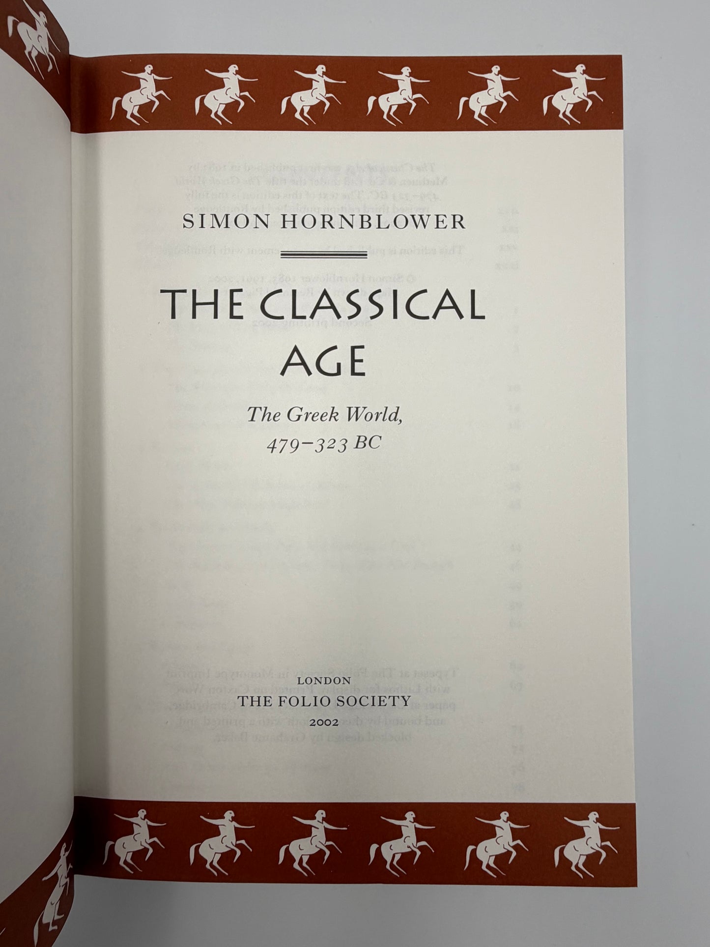 Page Titled 'The Classical Age' from from The Folio History of Ancient Greece: The Classical Age