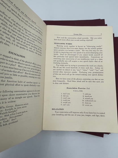 A New Self-Teaching Course in Practical English and Effective Speech by Estelle B. Hunter (Complete 15 volume set)