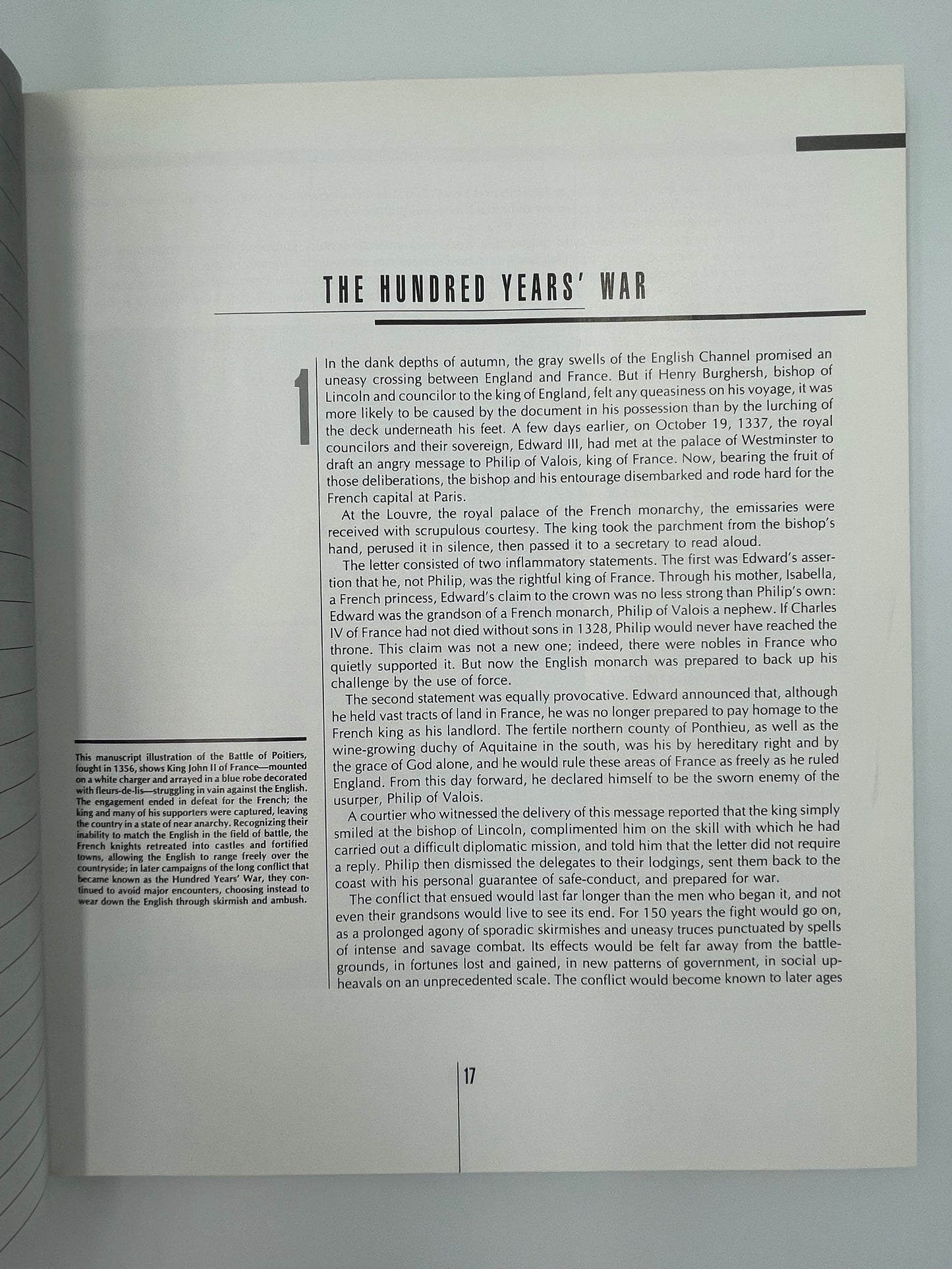 Inside page on Hundred Years' War of book 'TimeFrame AD 1300-1400' 