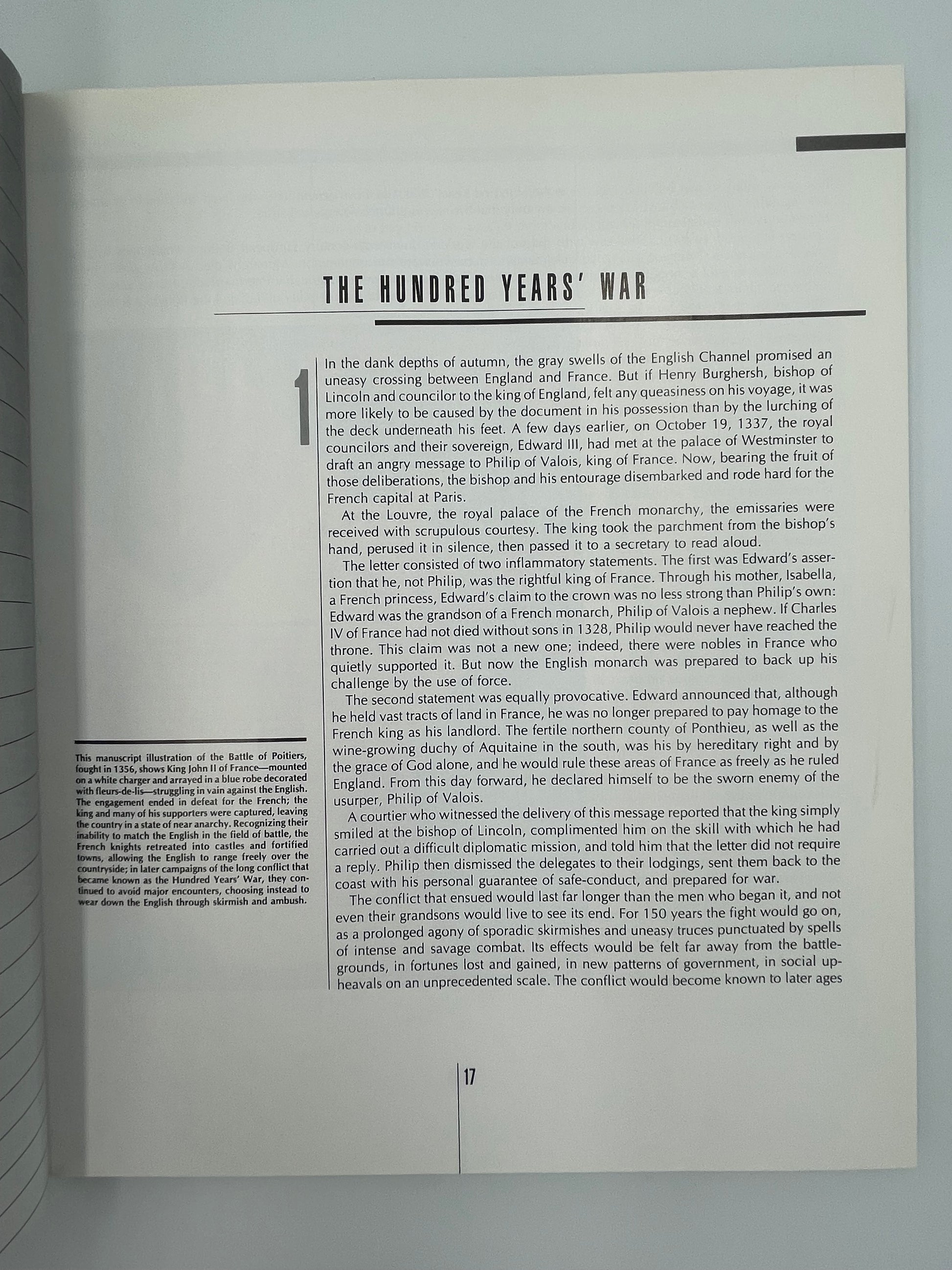 Inside page on Hundred Years' War of book 'TimeFrame AD 1300-1400' 