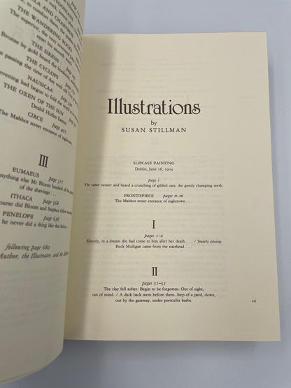 Illustrations info page from "Ulysses" by James Joyce