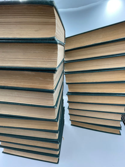 20 stacked volumes of Masterpieces of the World's Literature 1898