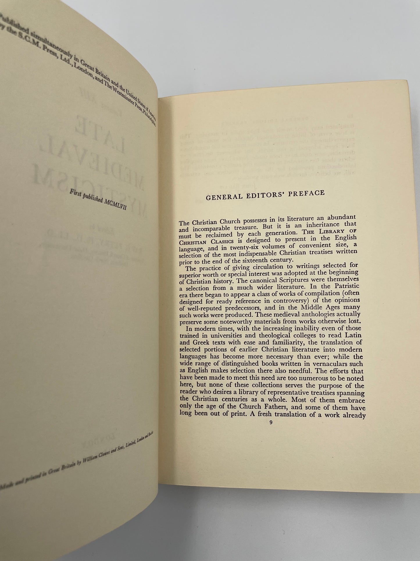 Editor’s preface from Late Medieval Mysticism: Edited by Ray C. Petty