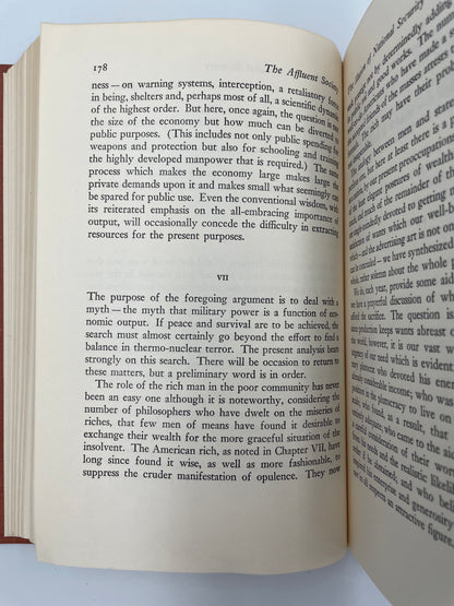 Page 178 from ‘The Affluent Society’ by John Kenneth Galbraith