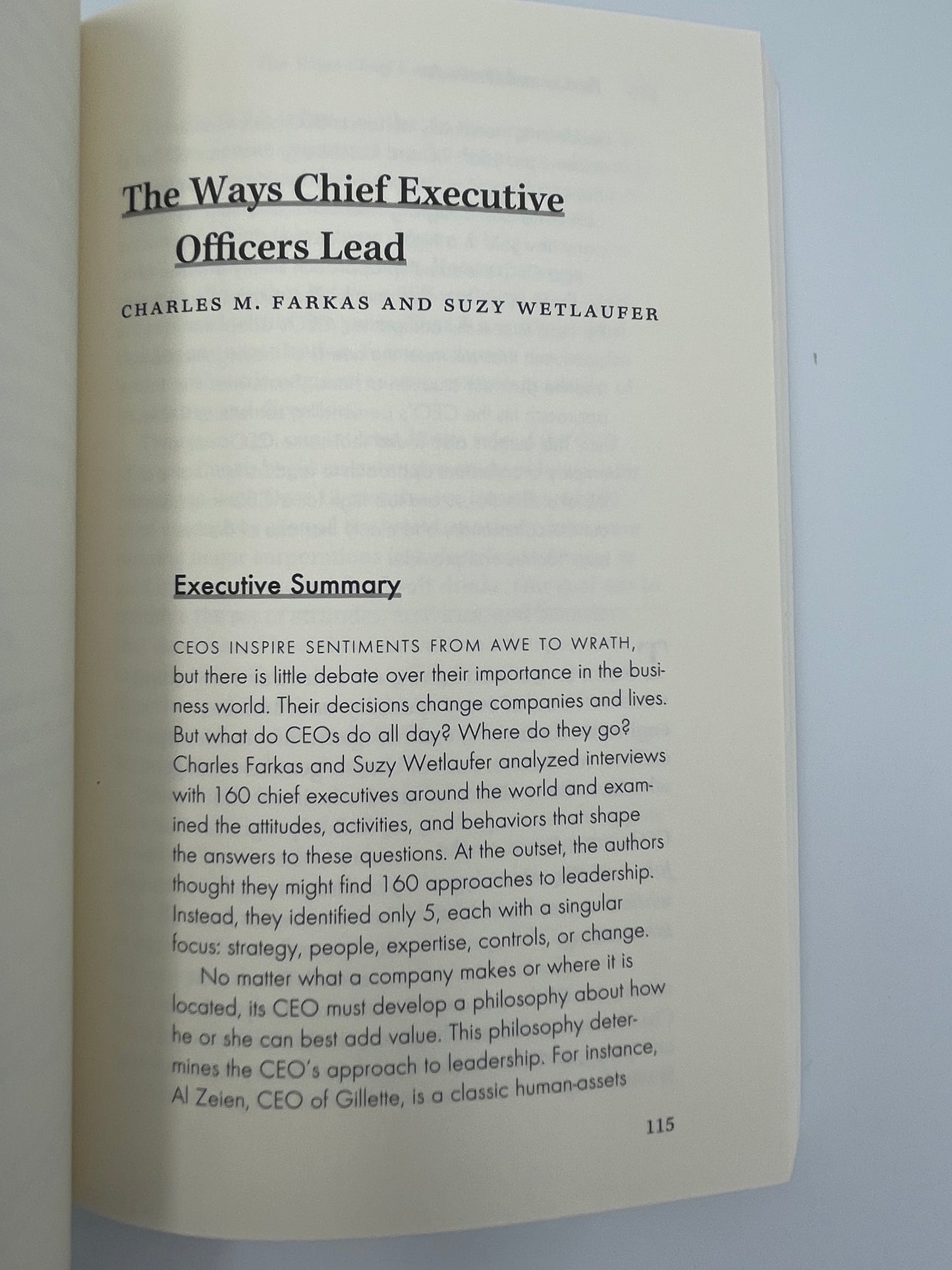 Harvard Business Review on Leadership