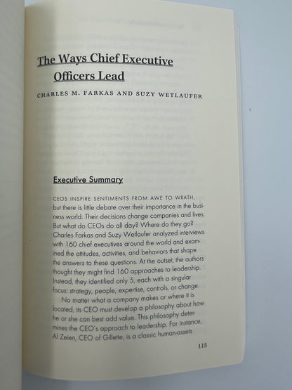 Page 125 from "Harvard Business Review on Leadership".