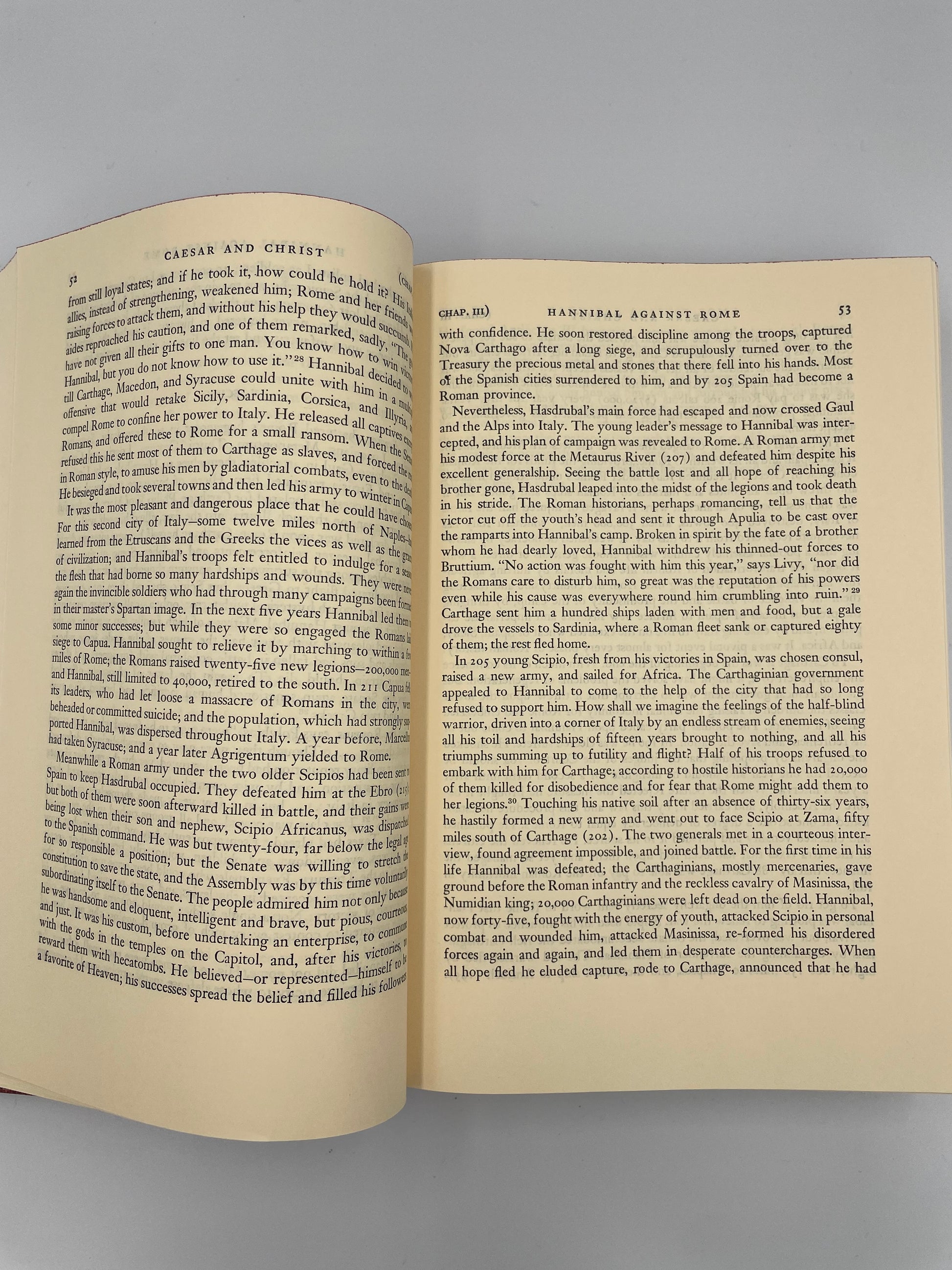 Page 52 and 53 from 'Caesar and Christ by Will Durant' 