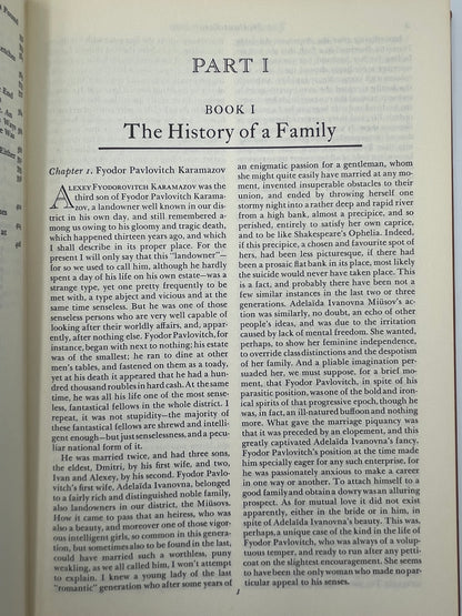 Part 1, Book 1 page from "Fyodor Dostoevsky: The Brothers Karamazov" (Britannica: Great Books of the Western World) 