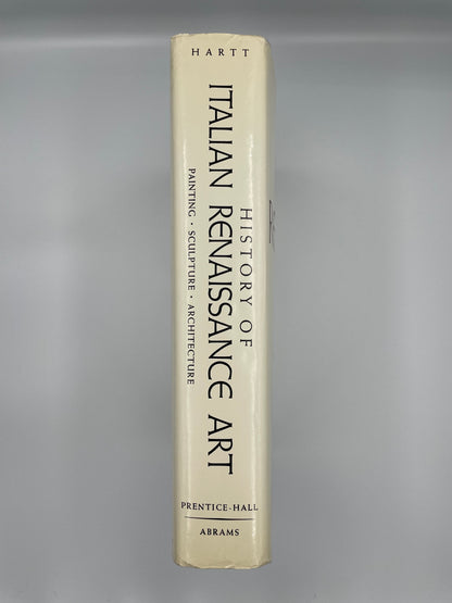 Book spine of "History of Italian Rennaisance Art: Painting, Sculpture, Architecture" by Frederick Hart