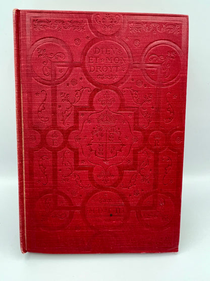Beautiful red cloth bound cover of a book from "The Great Events by Famous Historians" 1905 Edition