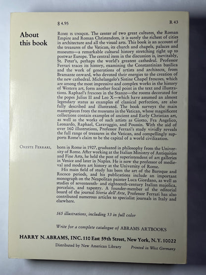 Back cover of "Masterpieces of the Vatican" by Oreste Ferrari