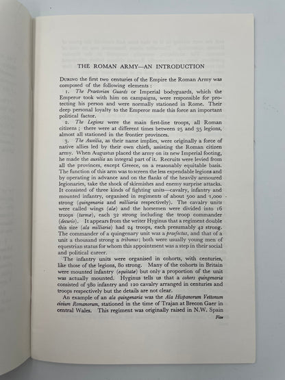Inrroductory page of 'The Roman Army' by Graham Webster.