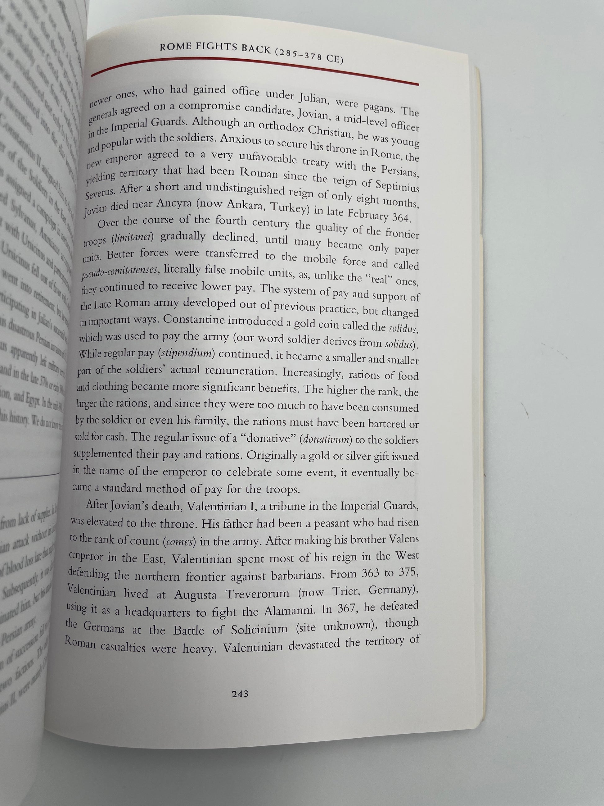 Random page 243 from ‘Roman Warfare’ by Jonathan P. Roth.