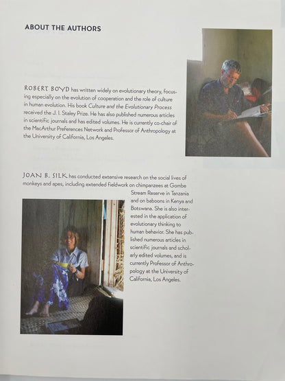 Page about the authors from ‘How Humans Evolved’ by Robert Boyd & Joan B. Silk.