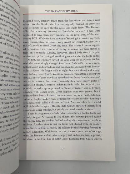 Random page 11 from the book, ‘Roman Warfare’ by Jonathan P. Roth.