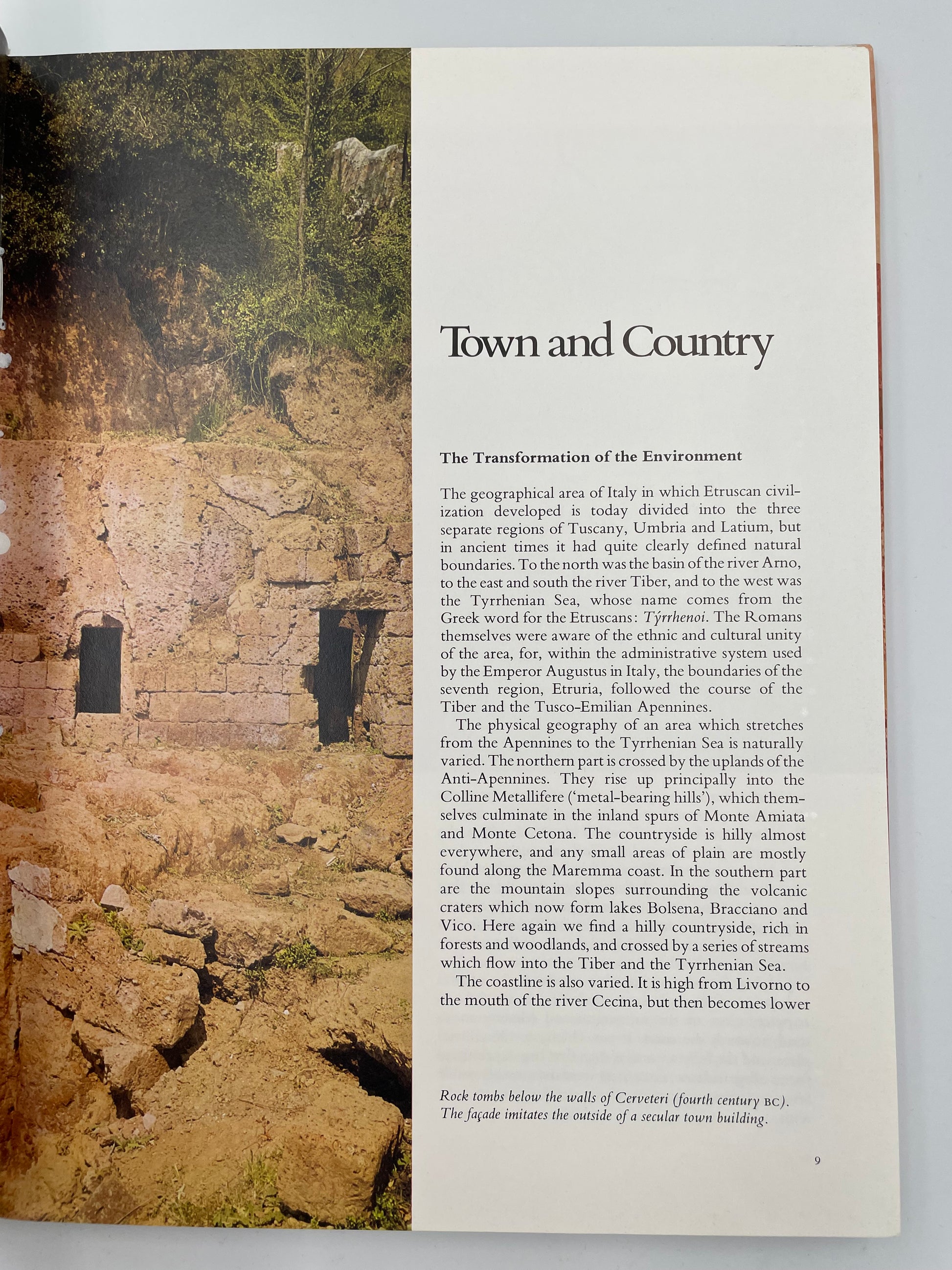 Random page with text and illustration from the book 'The Etruscans' by Mauro Cristofani.