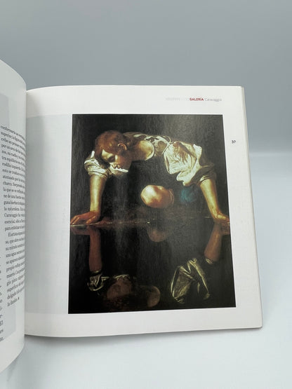 Page showing Caravaggio painting from "Grand Maestros de la Pintura" 