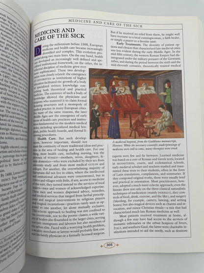 Page on 'Medicine and Care of the Sick' from "The Pimlico Encyclopedia of the Middle Ages"  