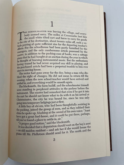 Chapter 1 page from from "Jude the Obscure" by Thomas Hardy (Collector's Edition) Easton Press