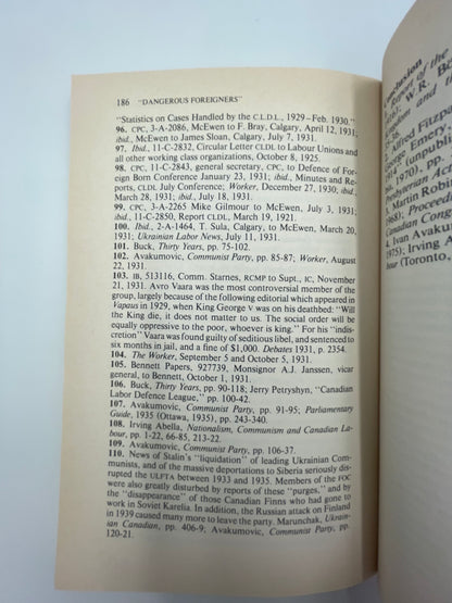 Dangerous Foreigners: European Immigrant Workers and Labour Radicalism in Canada 1896—1932 by Donald Avery