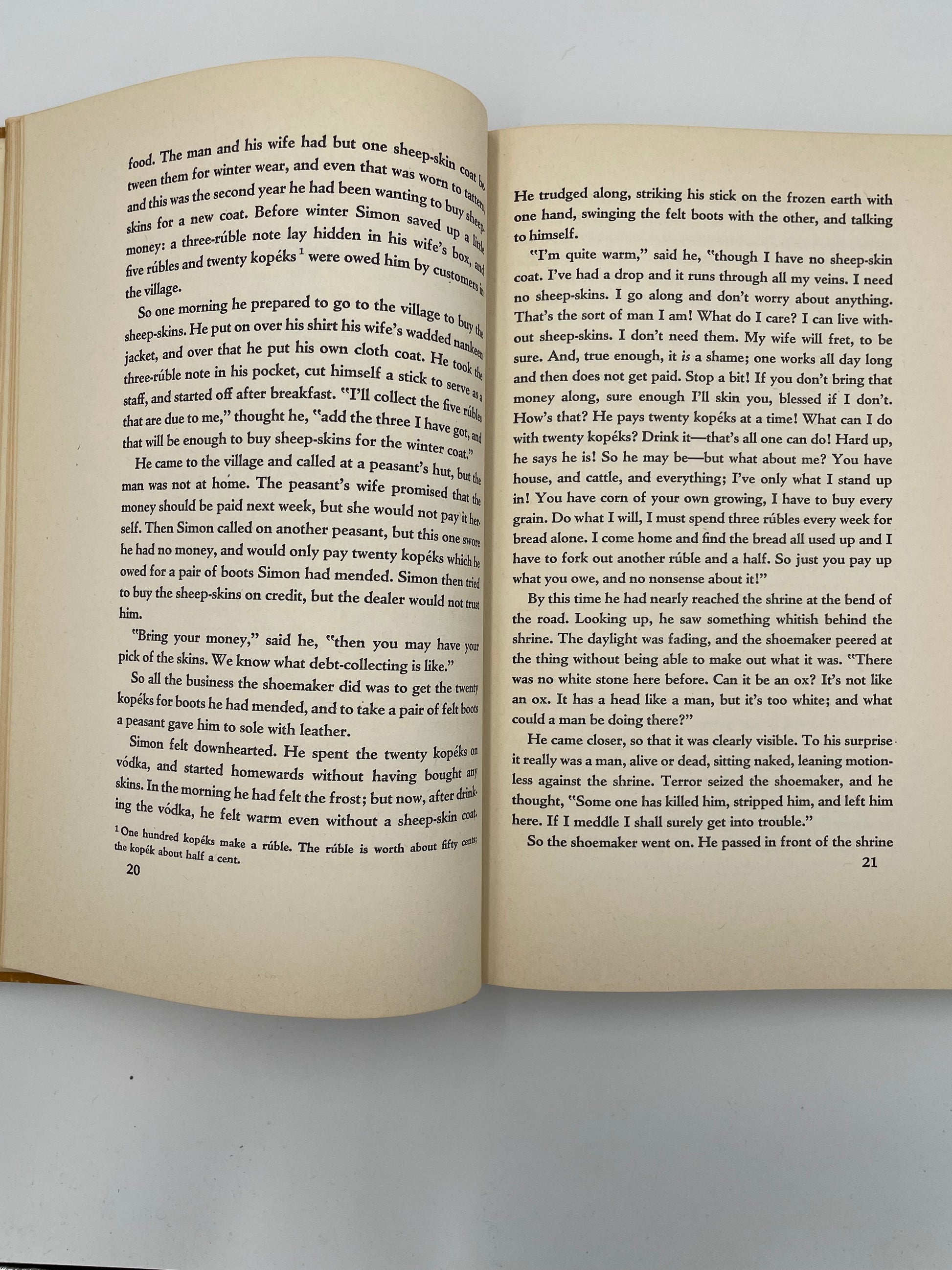 Page 20 and 21 from ‘Tolstoy - Stories and Legends’.