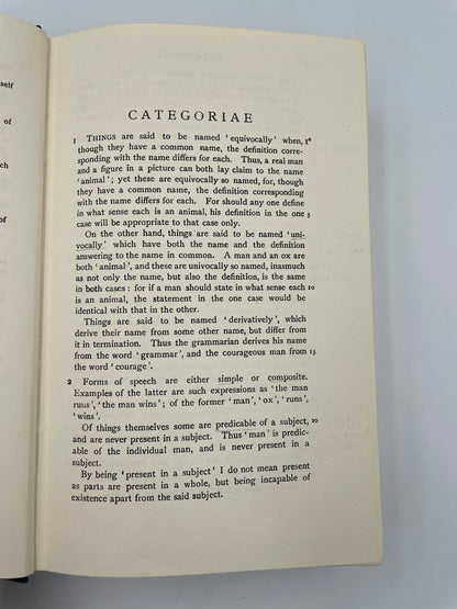 Page 1 of Categoriae from "The Works of Aristotle Translated into English" 