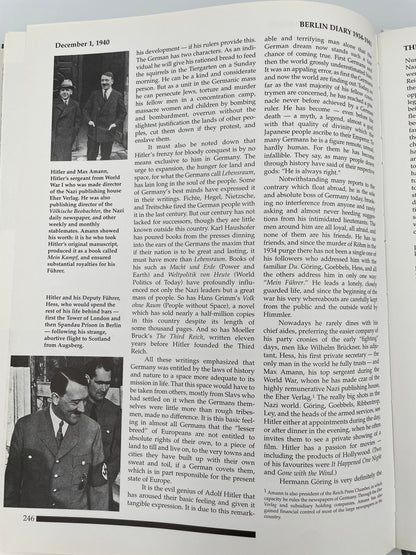 Page on Dec 1, 1940 from "Berlin Diary, 1934-1941: The Rise of the Third Reich" 