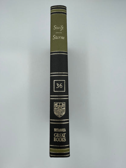 swift-sterne-britannica-great-books-of-the-western-world-gullivers-travels-by-jonathan-swift-tristram-shandy-by-lawrence-sterne - Book Cover