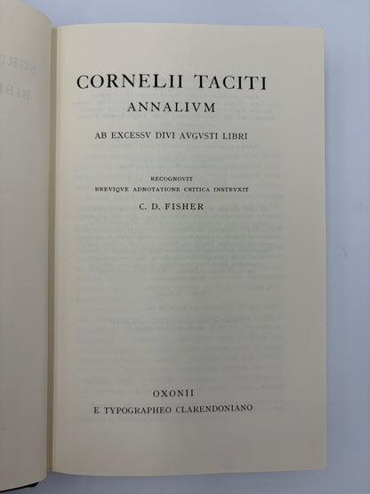 Title page from the book ‘Cornelii Taciti — Annalium Ab Excessu Divi Augusti Libri’ (Oxford Classical Text)