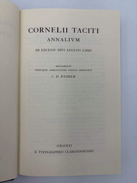 Title page from the book ‘Cornelii Taciti — Annalium Ab Excessu Divi Augusti Libri’ (Oxford Classical Text)