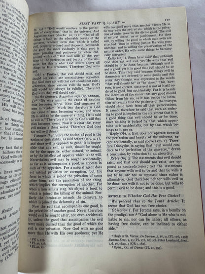 Random page 117 of "The Summa Theologica" of Saint Thomas Aquinas (2 Volume set) by Encyclopedia Britannica, 1952