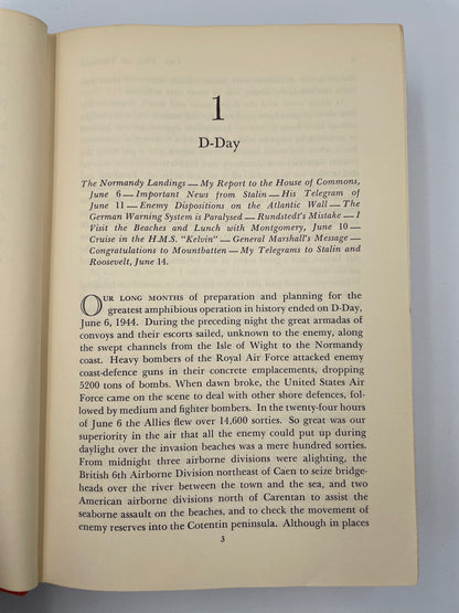 Chapter 1 page of "Triumph and Tragedy" by Winston Churchill. 