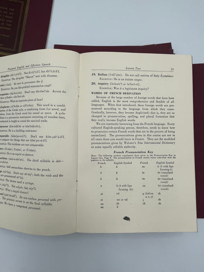 A New Self-Teaching Course in Practical English and Effective Speech by Estelle B. Hunter (Complete 15 volume set)