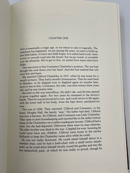 Chapter on page from "Lady Chatterley's Lover" by D.H.Lawrence (Easton Press 2005 edition) 