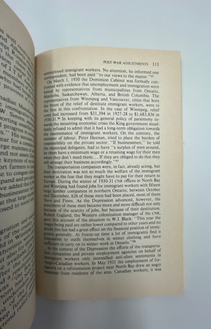 Inside page 113 of 'Dangerous Foreigners' European immigrant workers and labour radicalism in Canada 1896-1932 by Donald Avery