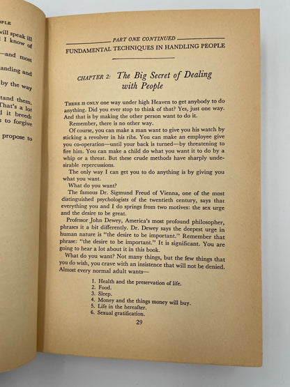 Chapter 2 page of 'How to Win Friends and Influence People'  by Dale Carnegie, 1st Edition