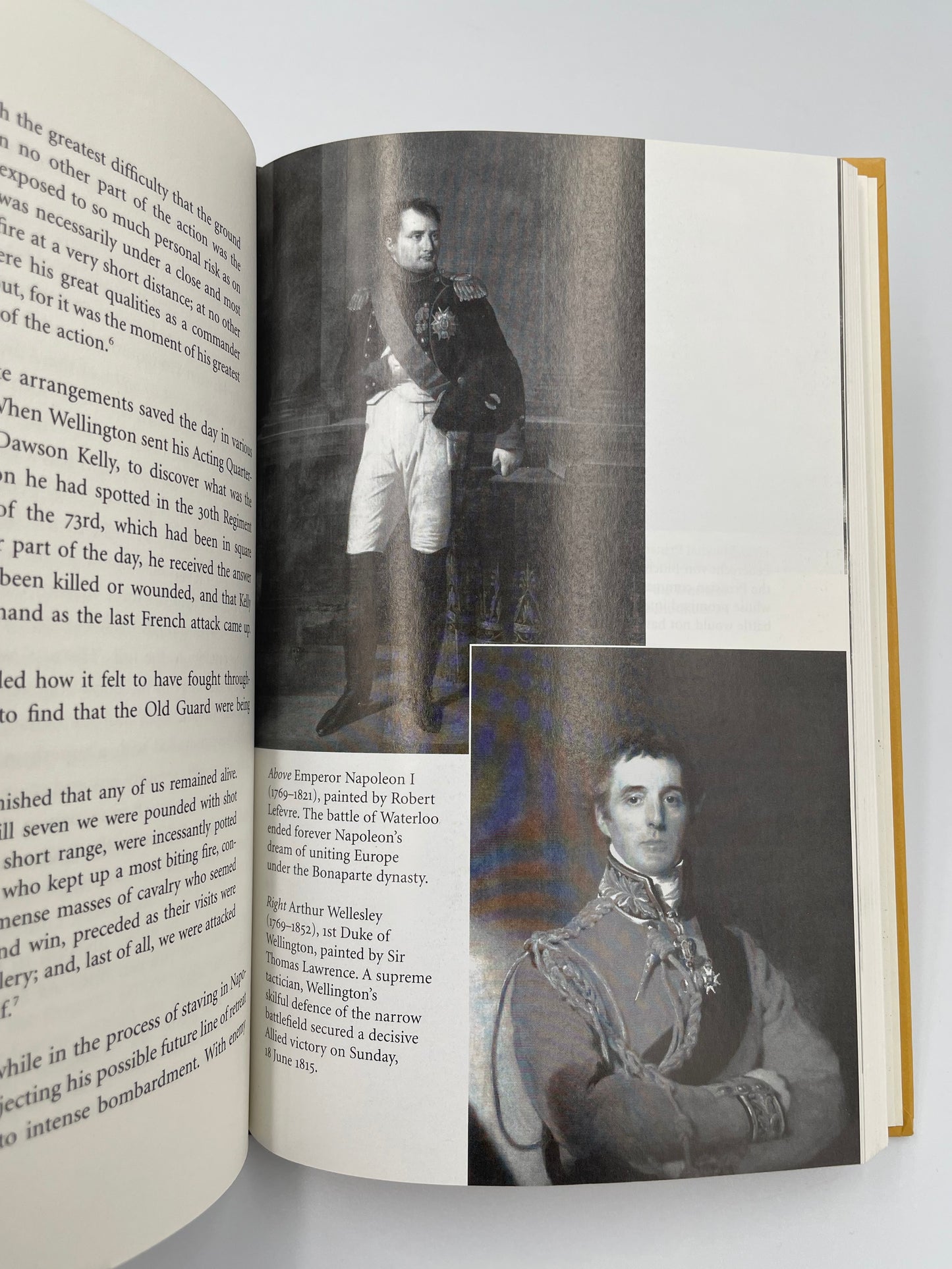 Page with photo illustrations from 'Waterloo' by Andrew Roberts. 