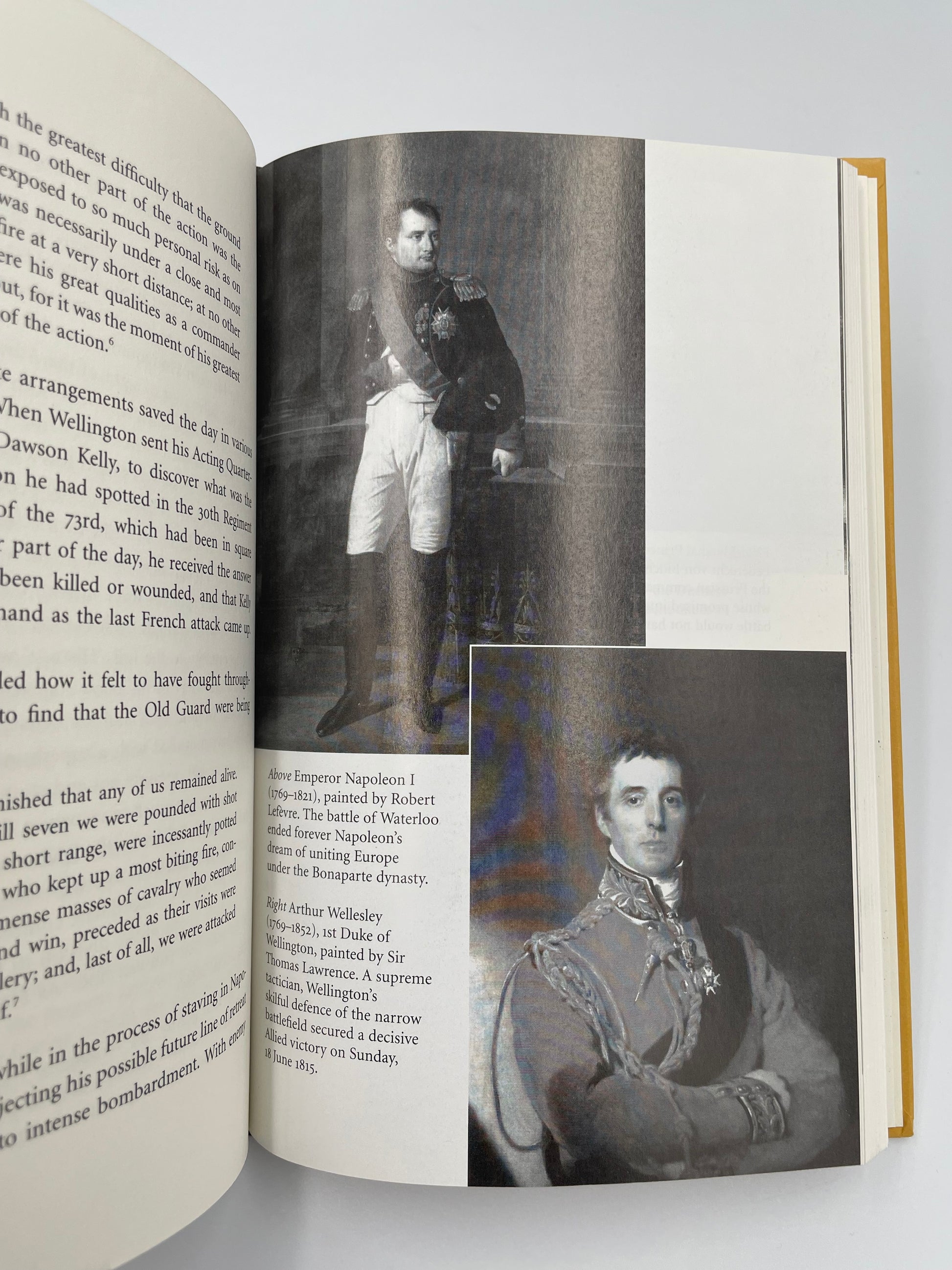 Page with photo illustrations from 'Waterloo' by Andrew Roberts. 