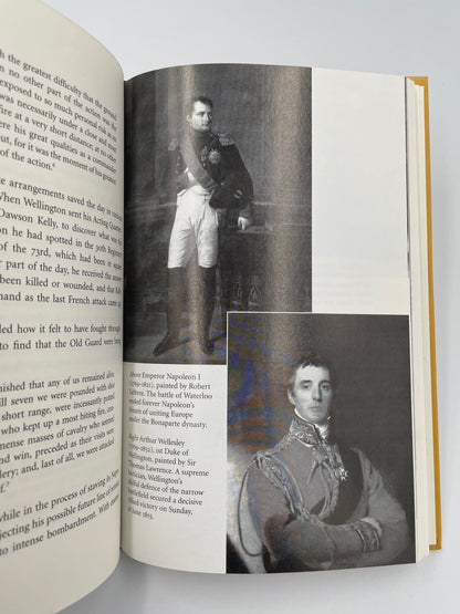 Page with photo illustrations from 'Waterloo' by Andrew Roberts. 