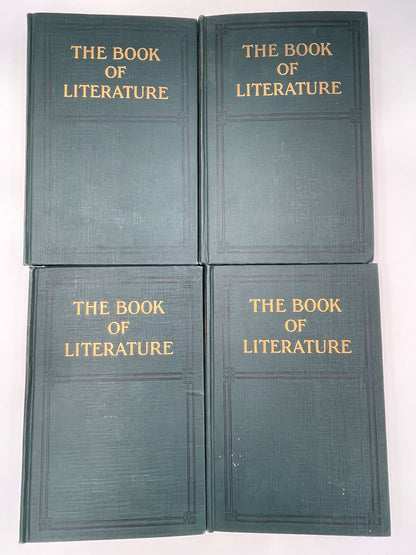 4 book covers of The Book of Literature, 1923 Edition 