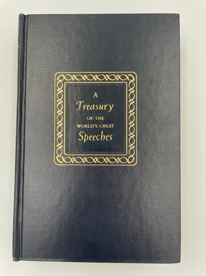 Book cover of a Treasury of the World's Great Speeches, Edited by Houston Peterson 