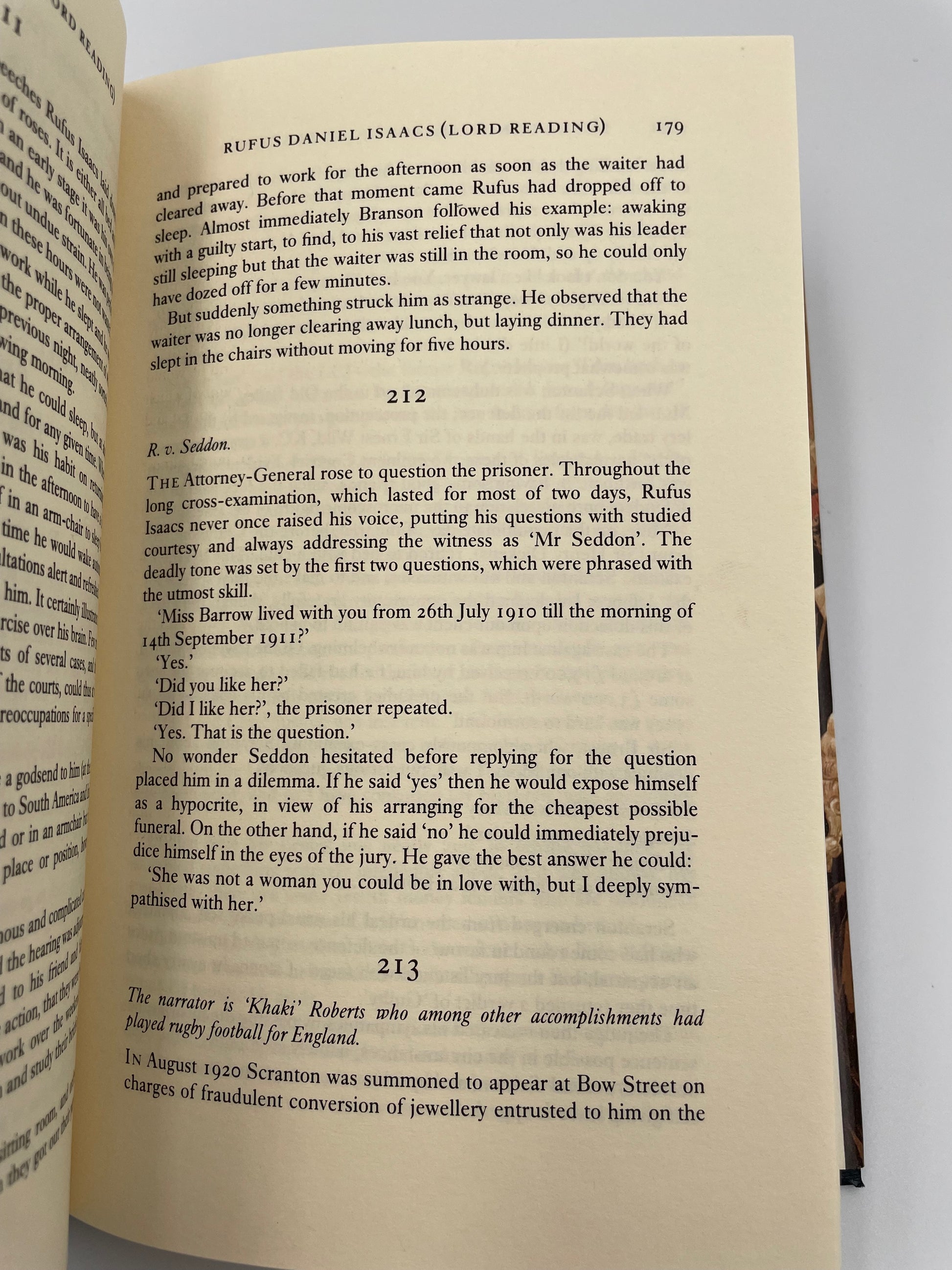 Random page 179 from 'The Oxford Book of Legal Anecdotes'. 